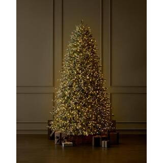 9 ft. Grand Duchess Twinkling Balsam Fir Flocked LED Pre-Lit Artificial Christmas Tree | The Home Depot