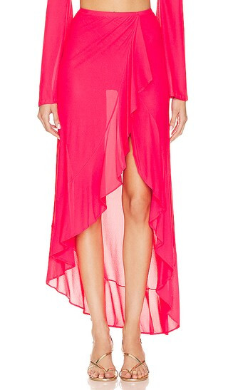 Ruffled Skirt in Bombshell Red | Revolve Clothing (Global)