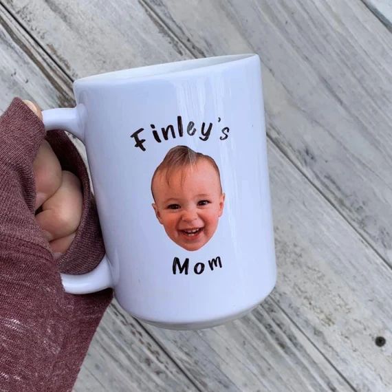 Personalized with your baby's photo, Baby Mug, Coffee Mug, Mug for Mom, Mug for Dad, Grandparent ... | Etsy (US)