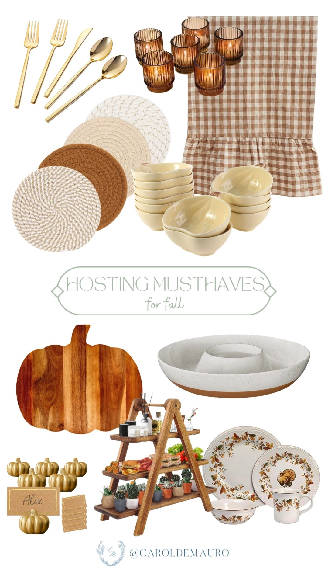 Everything you need to host a beautiful fall gathering, from gold flatware to a pumpkin cutting board! These pieces make entertaining effortless.

fall hosting essentials, thanksgiving table decor, entertaining musthaves, fall tablescape, autumn dinnerware, pumpkin decor

#LTKfoodie #LTKHome #LTKSeasonal