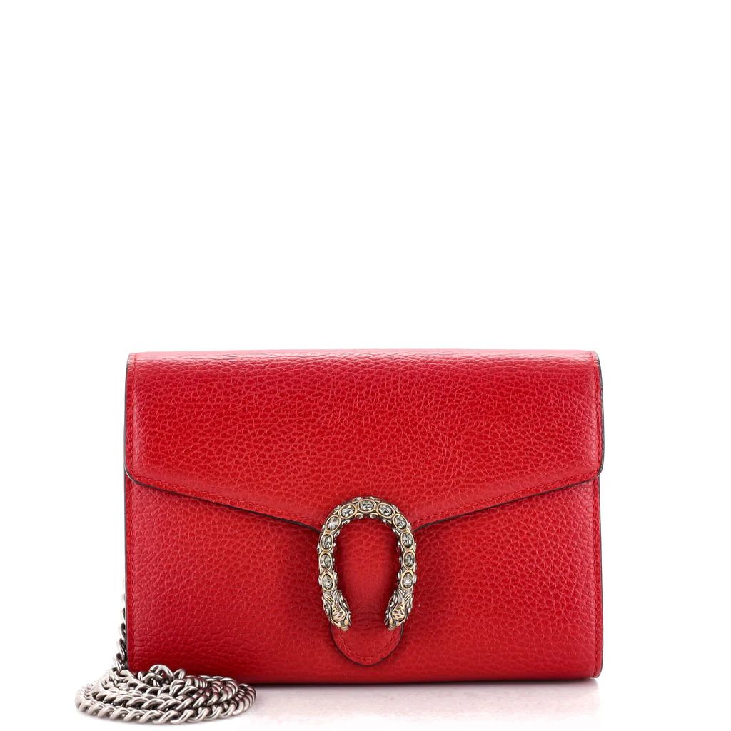 Dionysus Chain Wallet Leather with Embellished Detail Small | Rebag