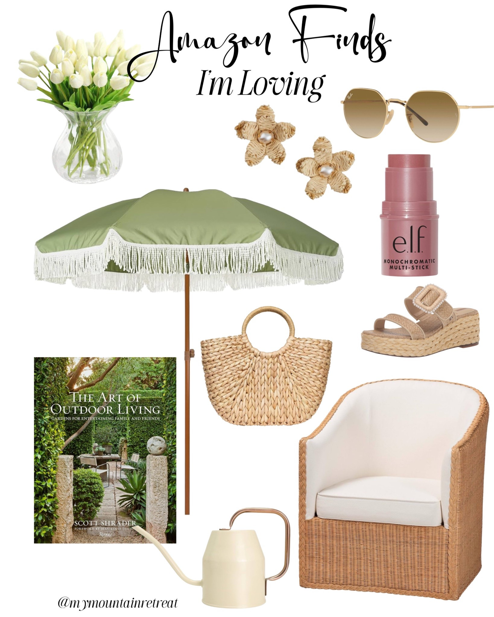 Amazon seasonal finds that I’m loving 🌿 Spring decor / Spring fashion / home styling / decor for the home / coffee table styling / outdoor furniture / sage green 

#LTKSeasonal #LTKStyleTip #LTKHome