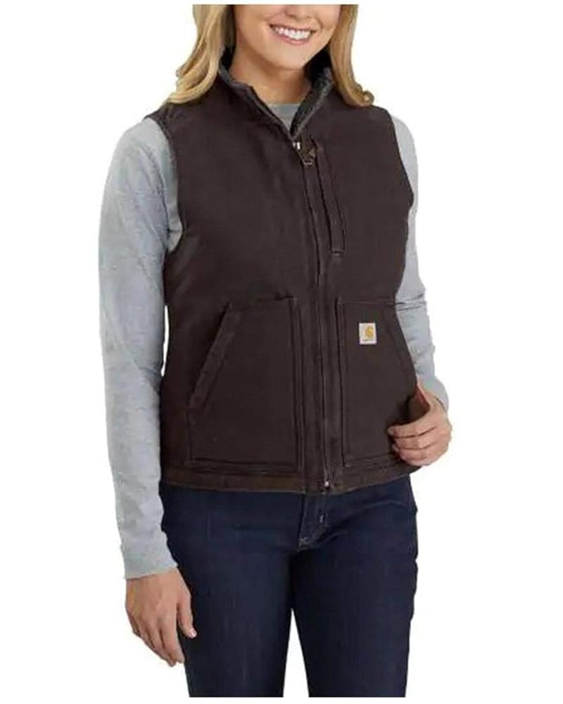 Carhartt womens Relaxed Fit Washed Duck Sherpa-lined Mock-neck VestVest | Amazon (CA)