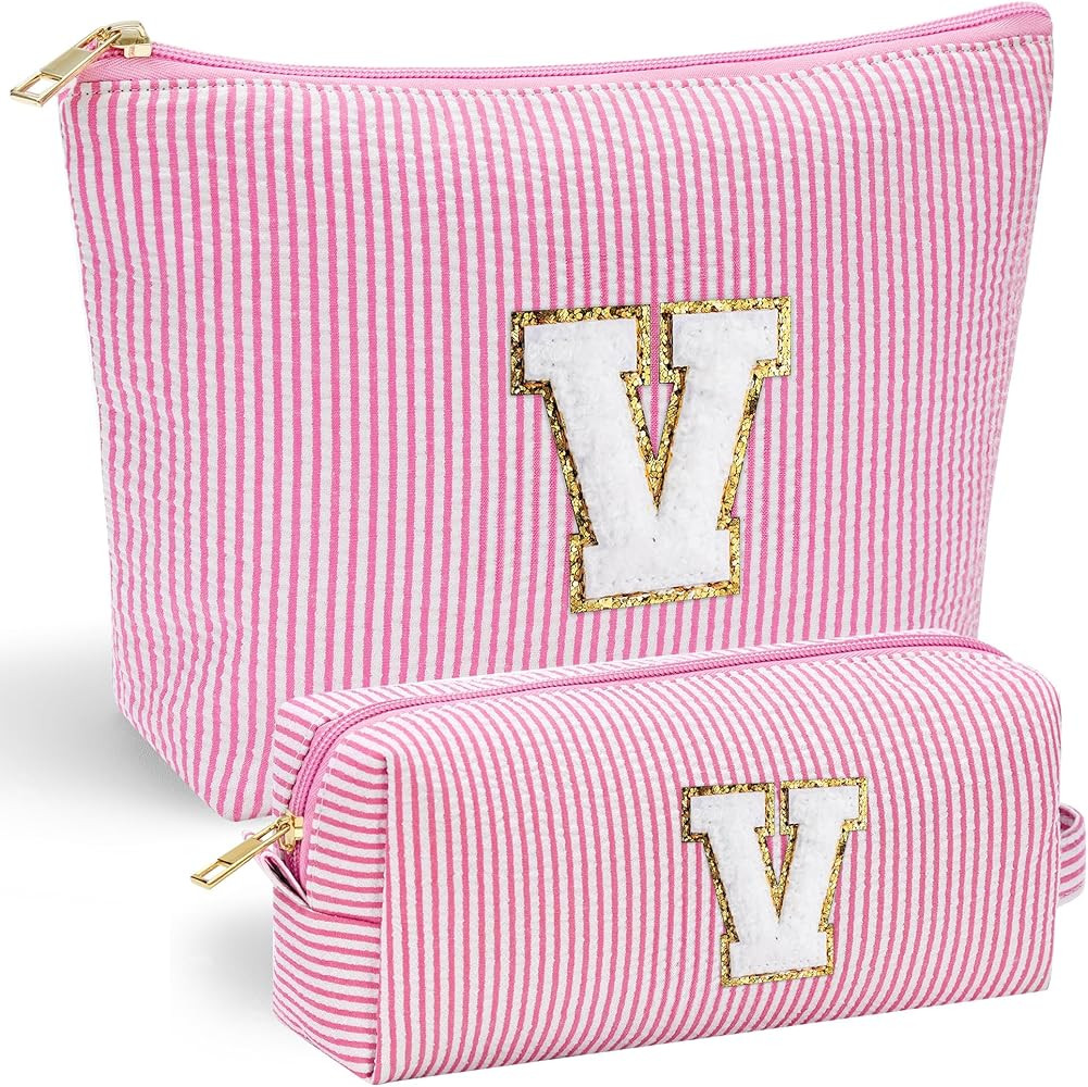 YOOLIFE Cute Gifts Travel Makeup Bag - Pink Makeup Bag Make Up Bag Travel Cosmetic Bags for Women... | Amazon (US)