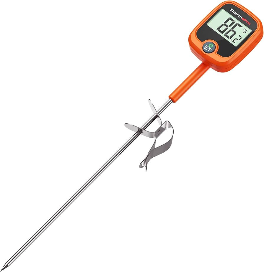 ThermoPro TP509 Candy Thermometer with Pot Clip, 10" Long Probe Instant Read Meat Food Thermomete... | Amazon (US)