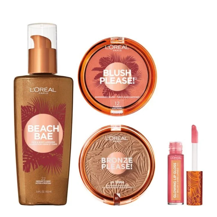 L'Oreal Paris Summer Belle Collection, Including Beach Bae, Blush Me, Bronze Me, Glowing Lip Glos... | Walmart (US)