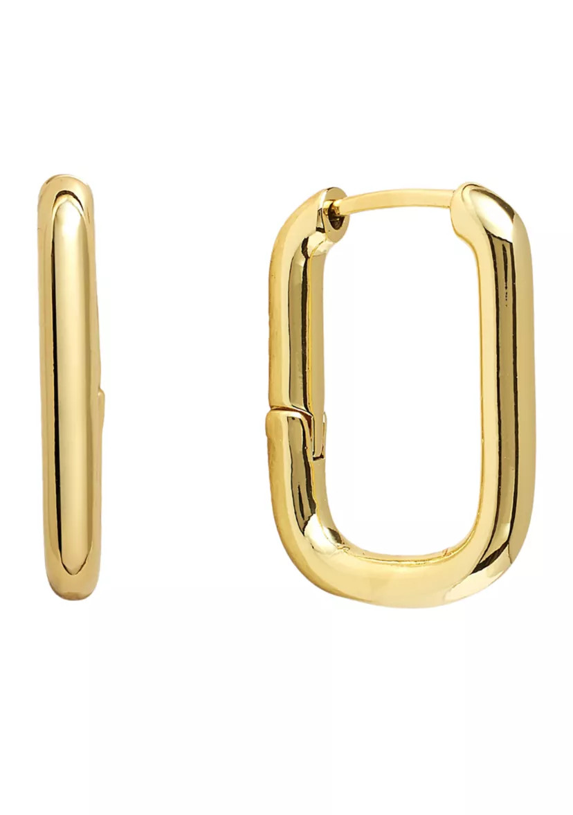 Rectangular Huggie Hoop Earrings | Belk