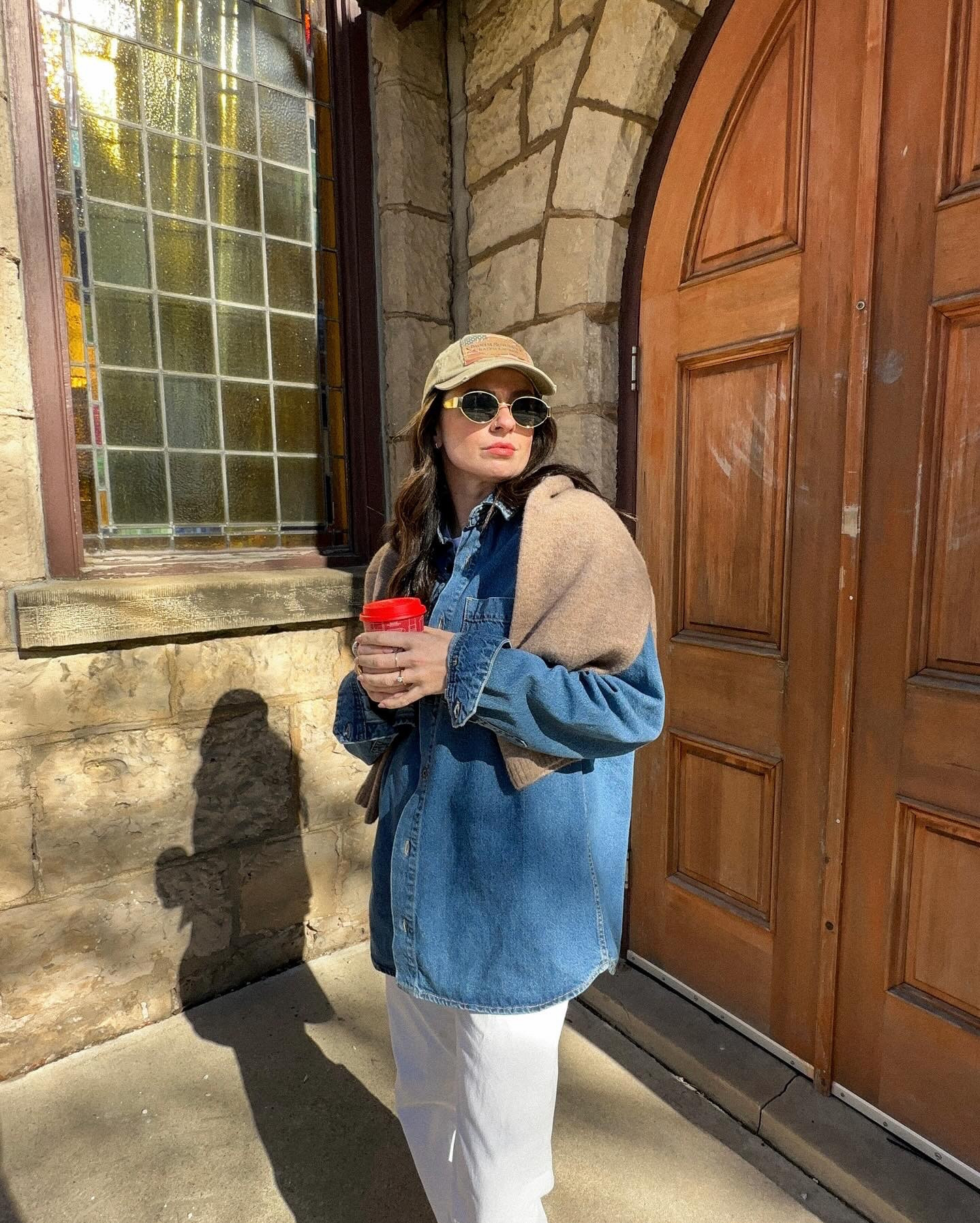 casual spring outfit, outfit ideas, denim shirt, denim outfit, white jeans, wide leg jeans, cottage outfit, casual style, style tips, Birkenstock Boston clogs, Birkenstock styling

#LTKstyletip #LTKshoecrush #LTKSeasonal