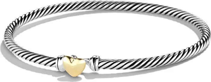David Yurman Cable Collectibles Heart Bracelet with 18K Gold | Nordstrom | Nordstrom