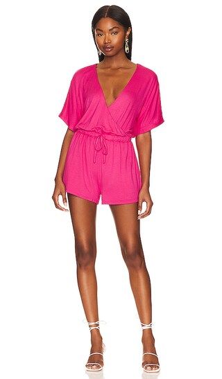 Selene Romper in Magenta Pink | Revolve Clothing (Global)