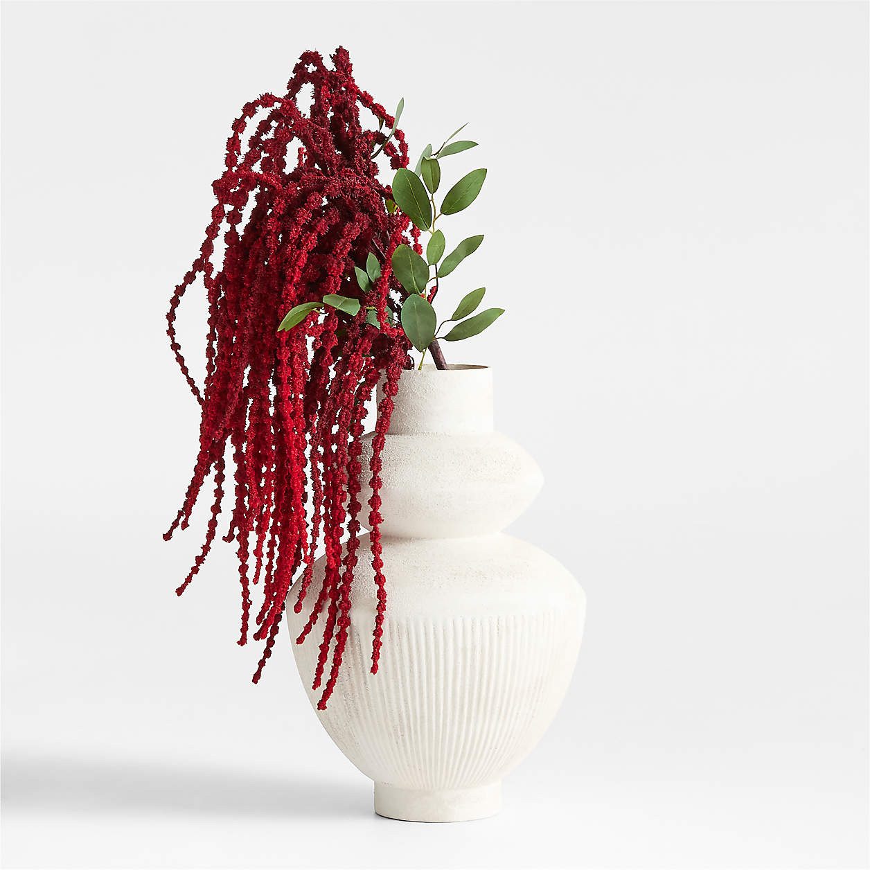 Faux Deep Red Drooping Amaranthus 45" by Abigail Ahern | Crate & Barrel | Crate & Barrel