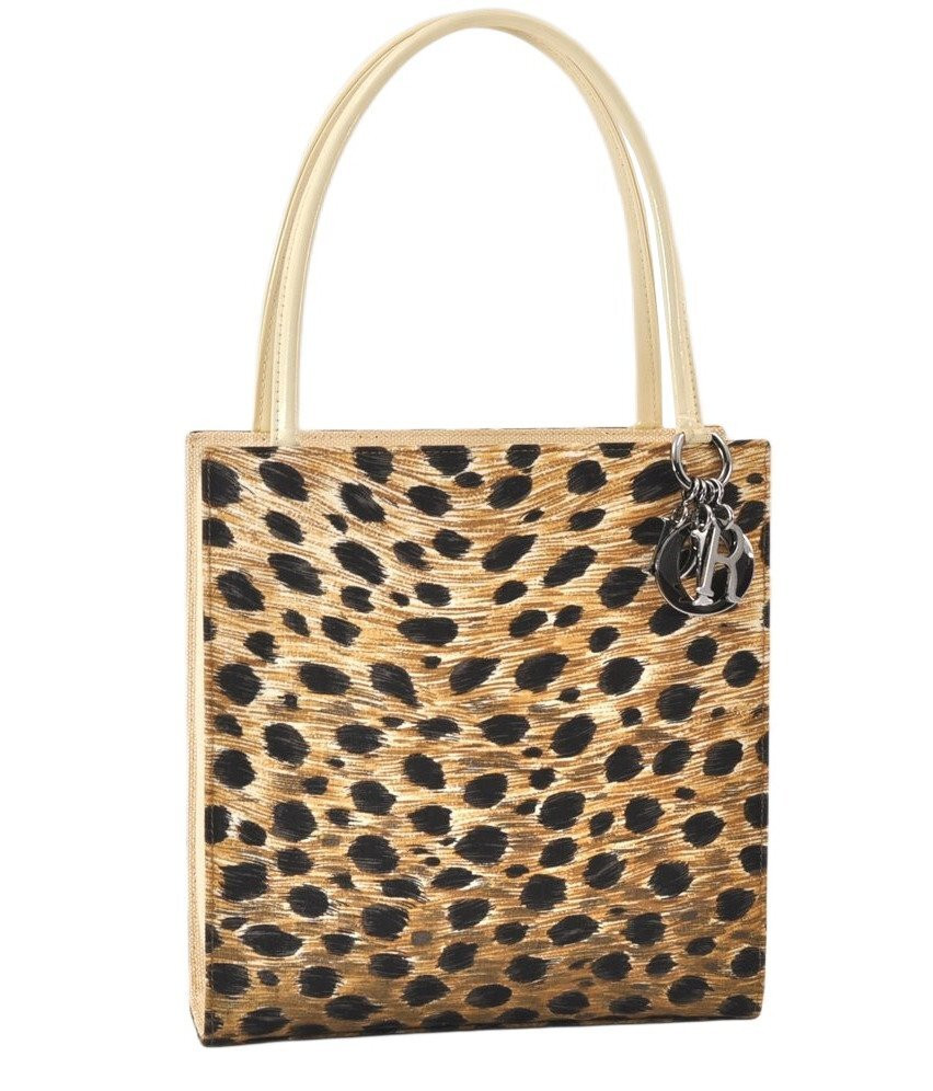 Authentic Christian Dior Leopard Pattern Hand Bag Canvas Enamel Beige 8807L  | eBay | eBay US