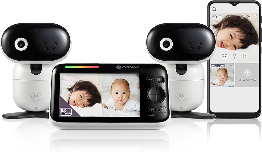 Motorola Nursery PIP1610 2-Camera Video Baby Monitor, 2-Way Audio, 5" Screen, 1000ft Range, Wall ... | Amazon (US)