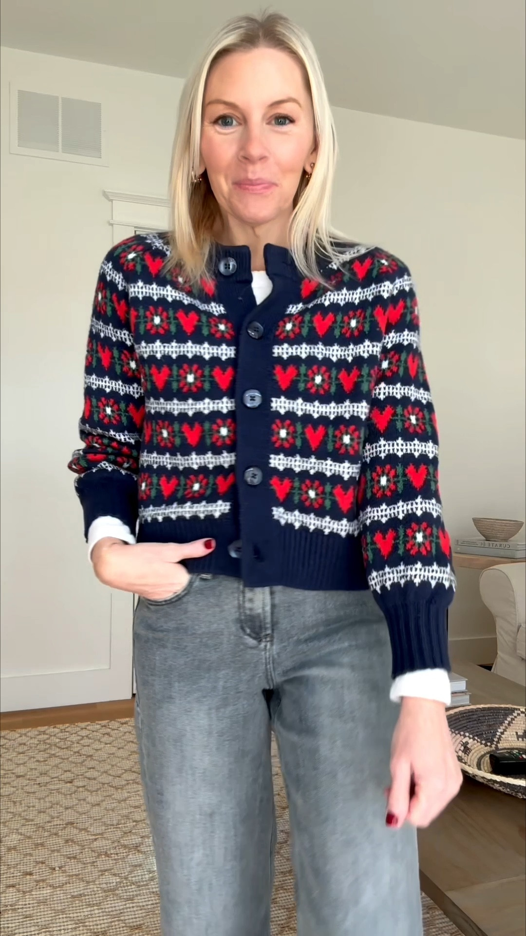 Cutest sweater for Valentines Day! Under $50 / love the print / soft and not itchy at all / wearing size XS 

#LTKOver40 #LTKSeasonal #LTKootd