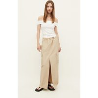 Stradivarius Long Cargo Skirt Stone S | Stradivarius (UK)