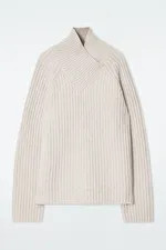 WRAP-COLLAR PURE CASHMERE JUMPER | COS UK