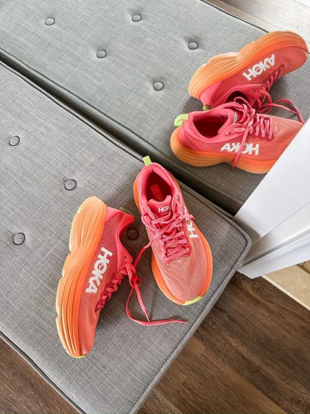 Bright hoka sneakers for summer! 

Orange sneakers // coral running shoes // bright tennis shoes 

#LTKSeasonal #LTKShoeCrush #LTKStyleTip