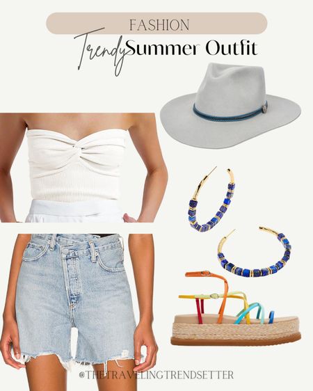 Trendy fashion summer outfits A denim shorts how to style denim shorts / sandals - hat - earrings - top - sandals - Amazon - travel and vacation - music festival 

#LTKFindsUnder50 #LTKStyleTip #LTKFestival