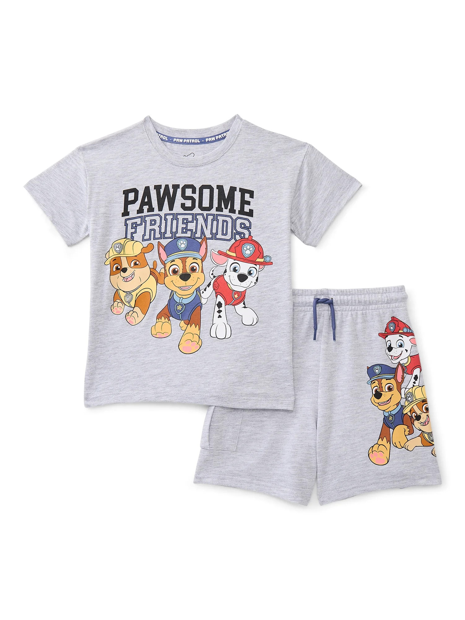 Paw Patrol Toddler Boys' Short Sleeve Graphic Tee and Shorts Set, 2 Piece, Sizes 12M-5T | Walmart (US)