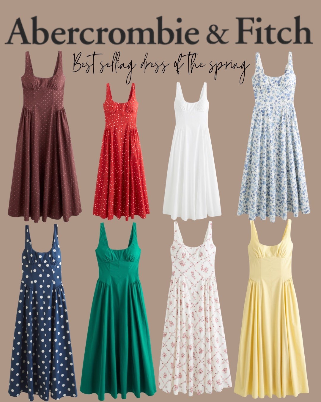 One dress, 14 different colors! These 8 are my fav though. The best selling dress of spring for a reason 🤍 flattering, easy, and gives that effortless put-together look every time

#springdress #abercrombiestyle #viralfinds #feminineoutfits #ltkfinds #everydaystyle


#LTKOver40 #LTKmomlife #LTKootd