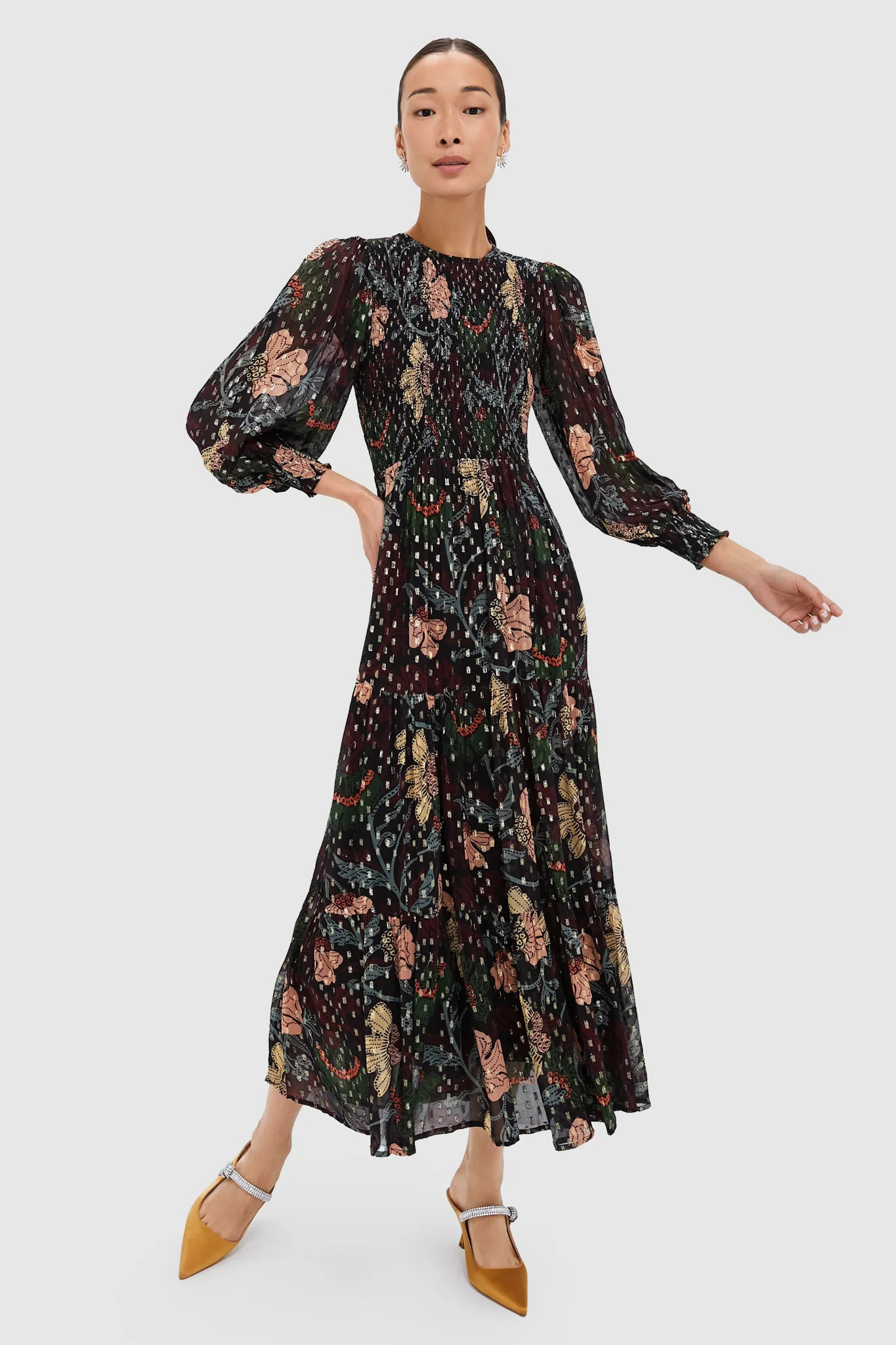 Turin Wine Smocked Top Maxi Dress | Tuckernuck (US)