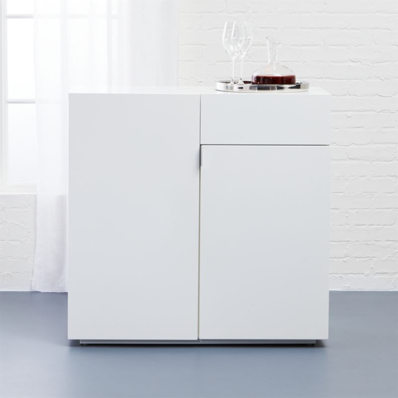 Swig White Mini Bar + Reviews | CB2 | CB2
