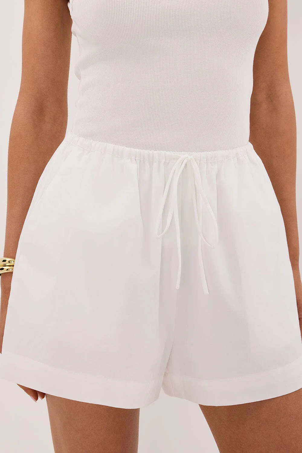 SOMMER WHITE POPLIN SHORT | DISSH