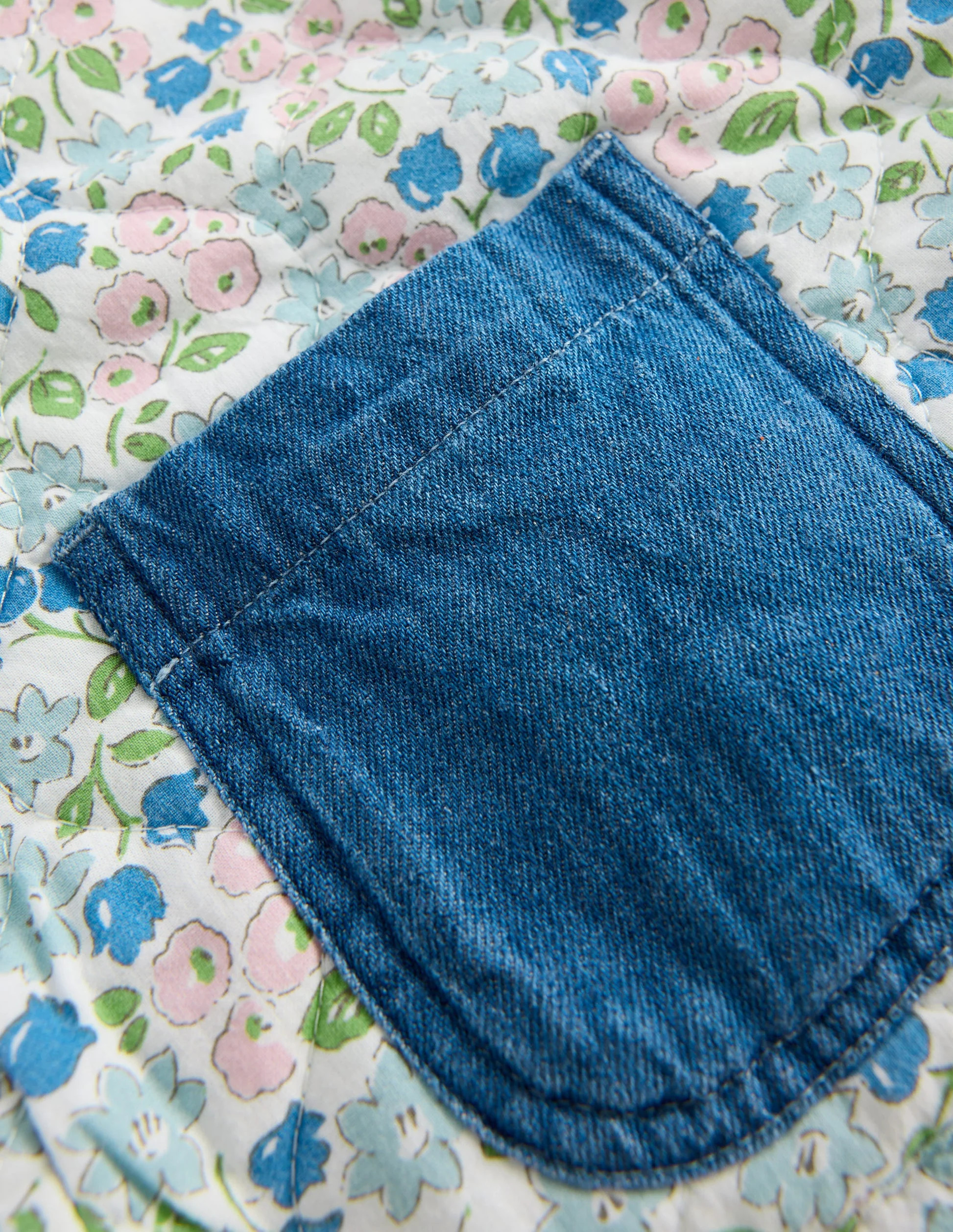 Pretty Quilted Gilet-Embroidered Denim | Boden UK