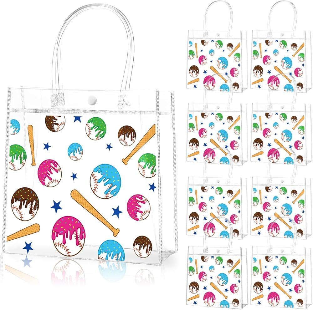 20 Pack Baseball Ice Cream Drip Gift Bags Baseball Goodie Bags with Handles, Baseball Party Favor... | Amazon (US)