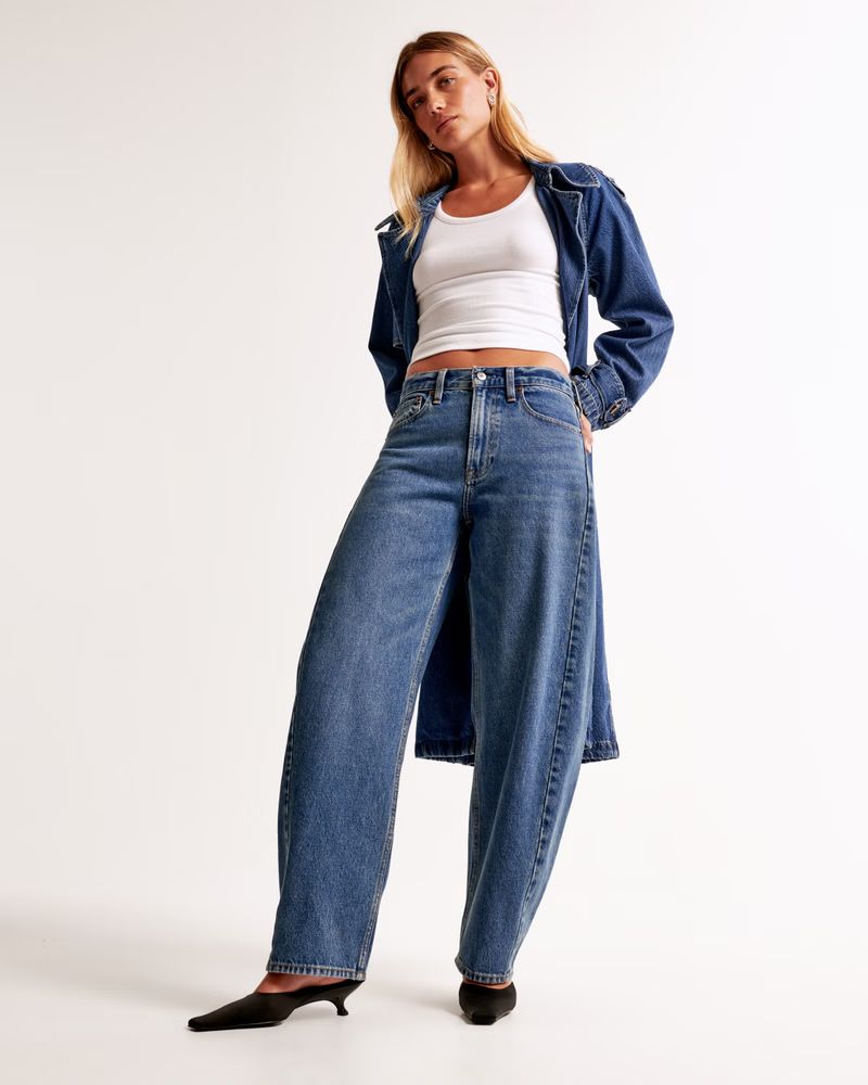 Women's Mid Rise Barrel Jean | Women's Bottoms | Abercrombie.com | Abercrombie & Fitch (US)