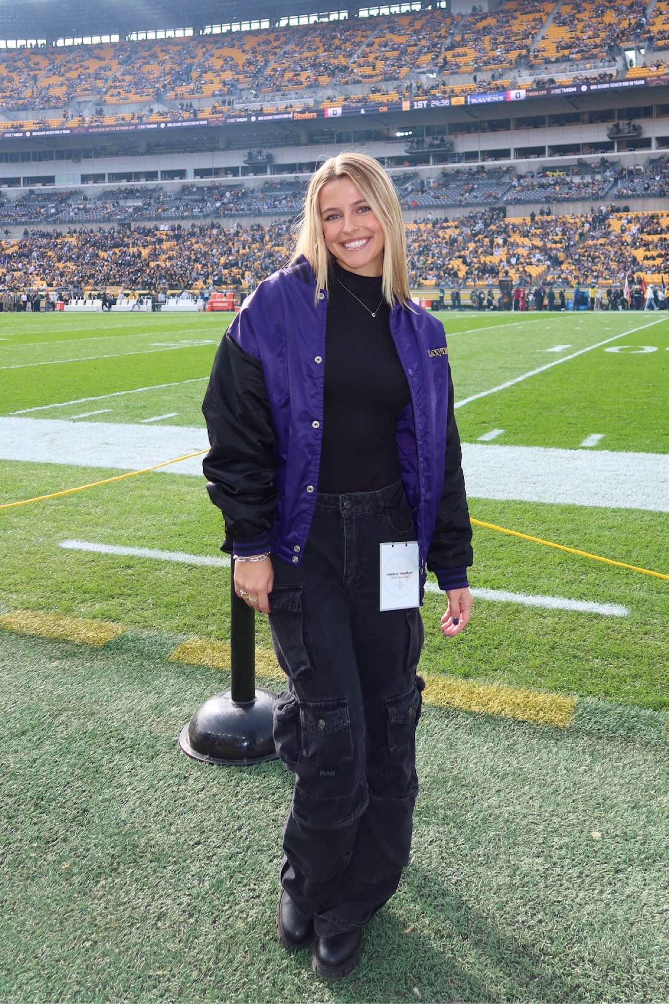 Staple outfit pieces with a Ravens bomber jacket! Perfect for football season or a fall day.

#LTKSeasonal #LTKFindsUnder100 #LTKStyleTip