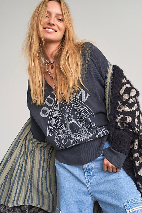 Queen Thermal by Daydreamer at Free People, Black, L | Free People (Global - UK&FR Excluded)