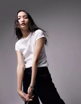 Topshop longline everyday tee in white | ASOS (Global)