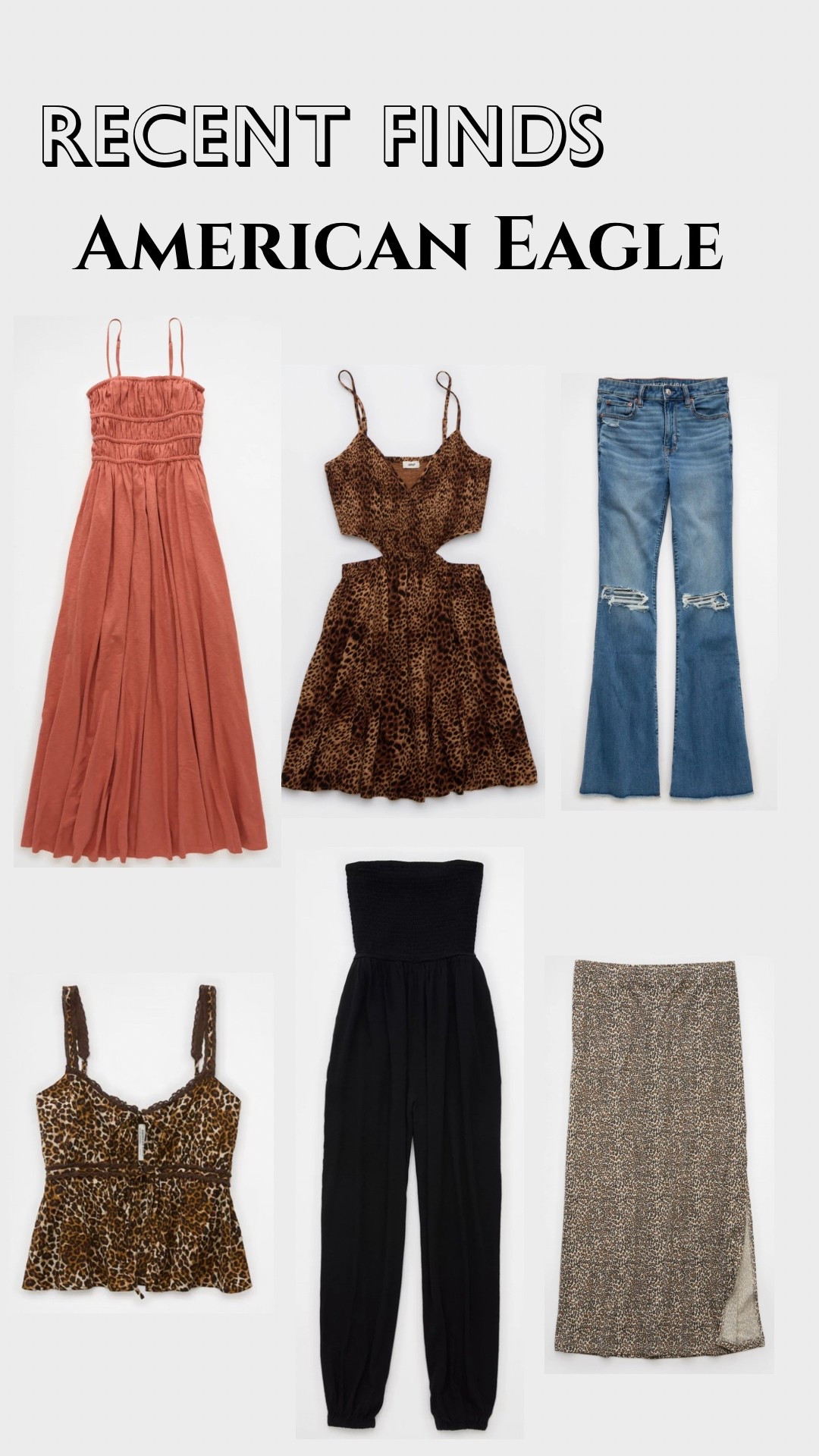Recent American Eagle finds for spring fashion. Spring outfits for warmer weather. I’m loving all the cheetah print this season. 

#LTKSaleAlert #LTKStyleTip #LTKFestival