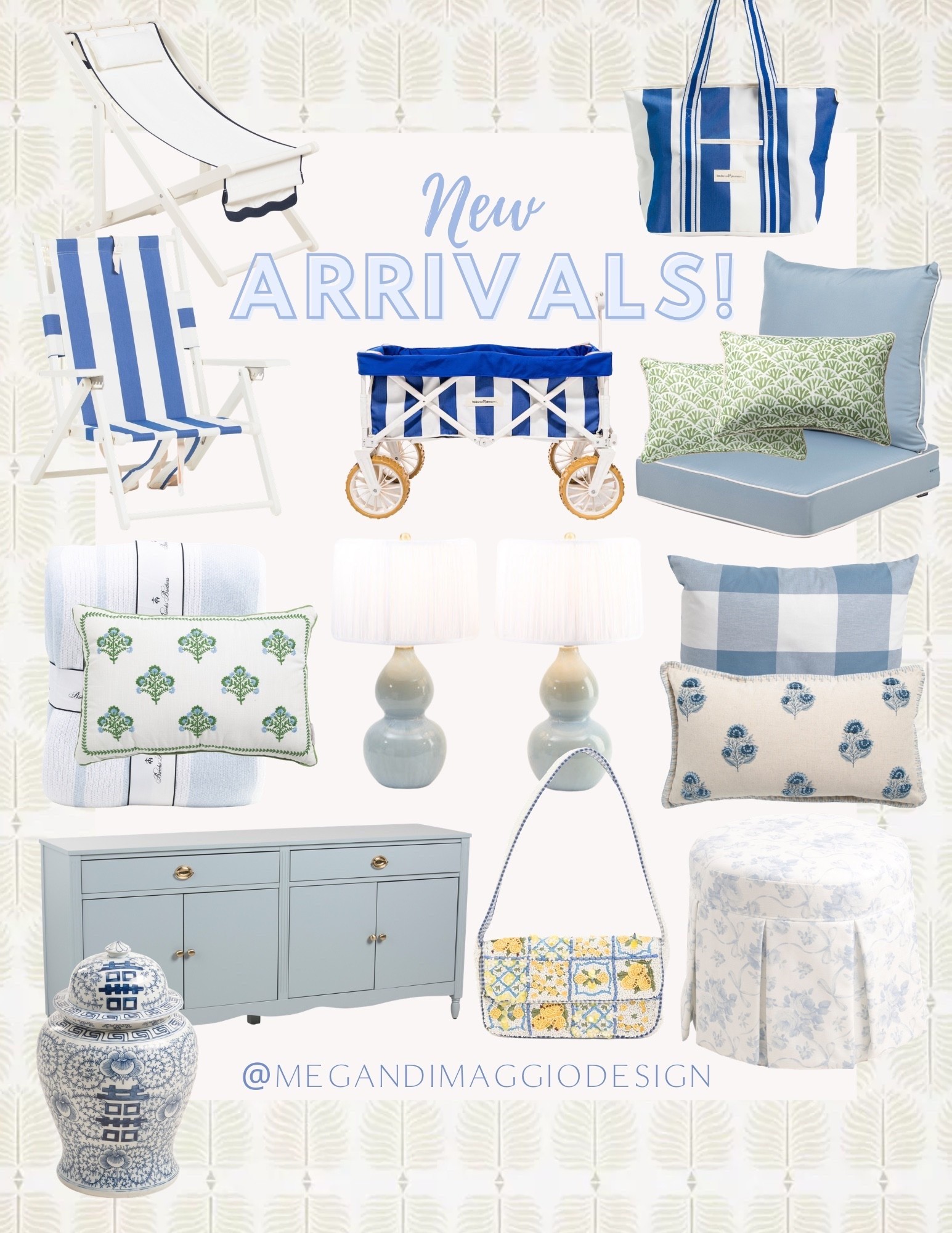 Wow!! So many amazing new coastal designer looks for less were just added online!! 🙌🏻 Loove this light blue console, tons of PB beach items on sale, new skirted ottoman 😍 and this is the cutest beaded bag I’ve ever seen! The lining is blue & white gingham! 

#LTKHome #LTKSaleAlert