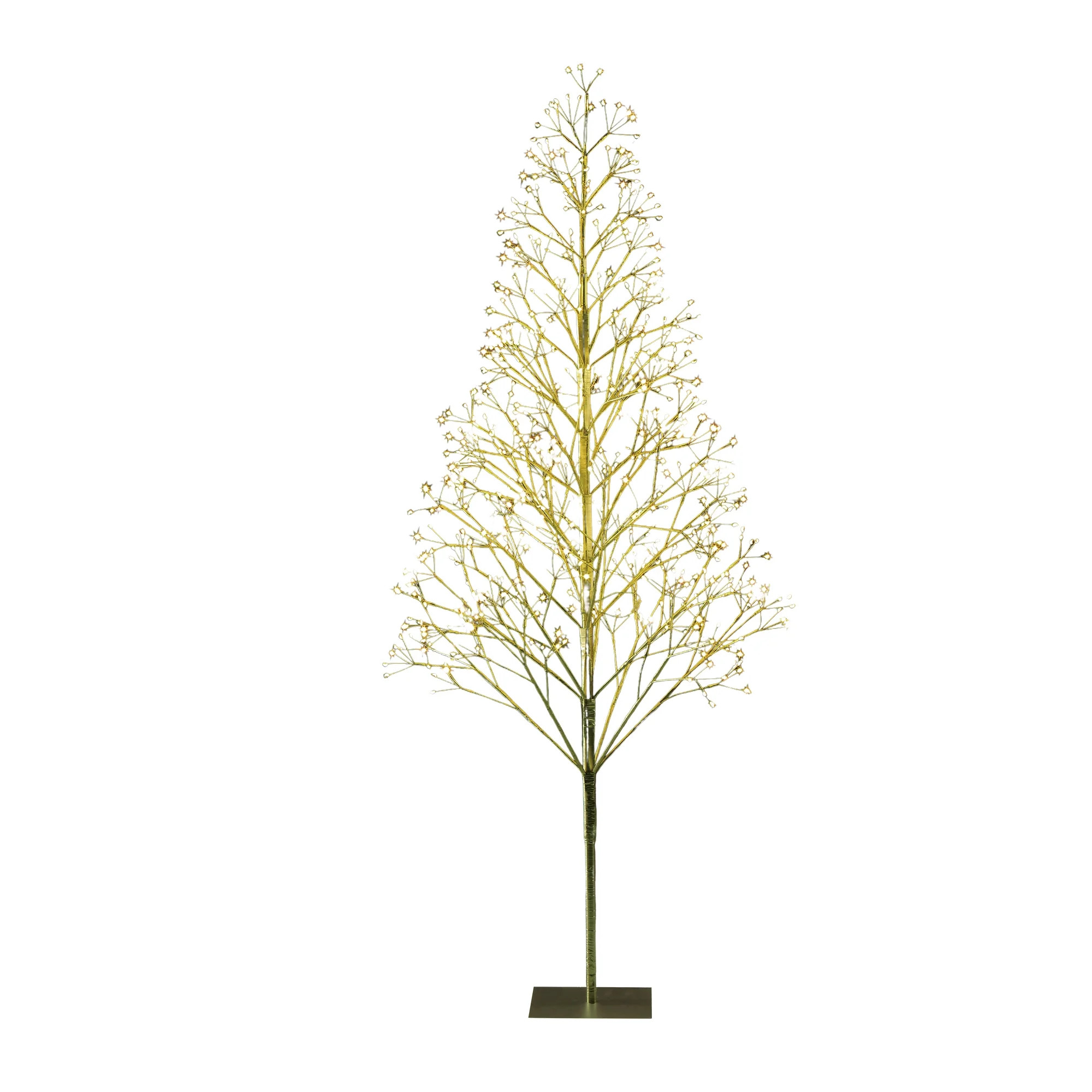 5' Pre-Lit Starburst Tree with 650 Warm White Twinkling LED Lights, by Holiday Time | Walmart (US)