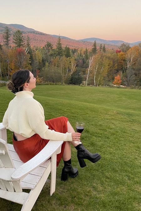 This fit was so perfect for my fall trip to New Hampshire! The sweater so soft, skirt perfectly silky and who can resist those platforms 😍

#LTKtravel #LTKsalealert #LTKmidsize