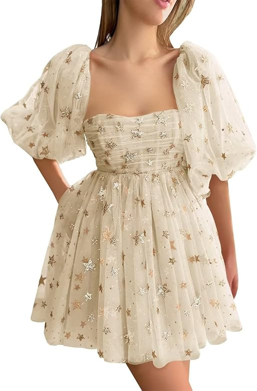 Eightale Tulle Prom Dresses Long A-Line Sparkle Starry Formal Evening Party Gowns | Amazon (US)