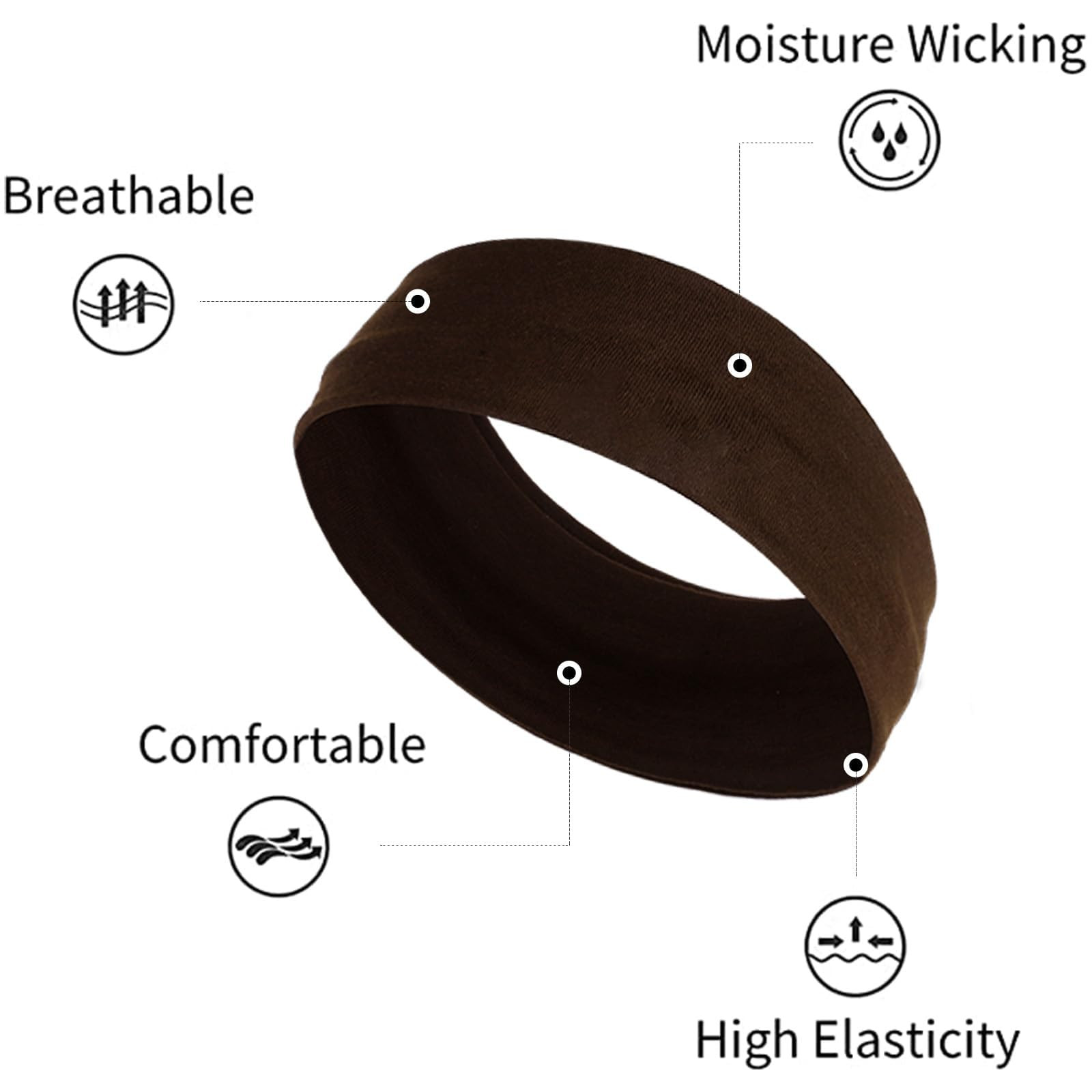 TERSE Hairband, Cloth Headbands for Women - Pink, Non Slip Soft Fabric Thin Head Band, Sweat Hair... | Amazon (US)