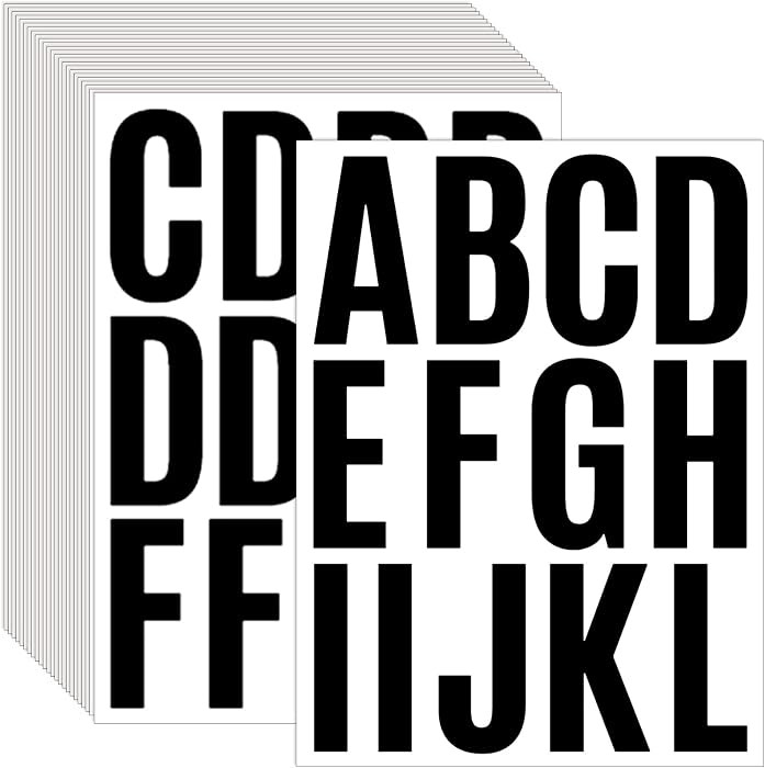 24 Sheets 2 Inch Self Adhesive Letters Stick on Vinyl Letters Capital Letter Stickers Alphabet St... | Amazon (US)