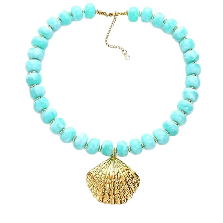 Terandius Resin Acrylic Beach Necklace for Women \u2013 Chunky Statement Summer Vacation Resort S... | Walmart (US)
