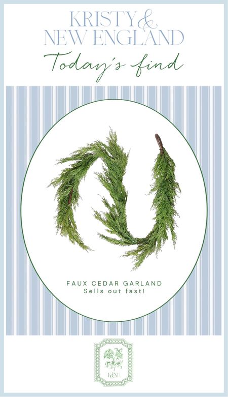 These always sell out so fast, so listing a if you are wanting some faux cedar garland for your holiday decorating this season. 

#LTKHoliday #LTKSeasonal #LTKhome