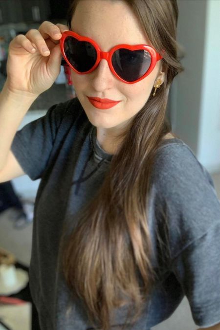This heart shaped sunglasses are so cute! Perfect for music concert outfits and Taylor Swift concert outfits!

#LTKunder50 #LTKFind #LTKFestival