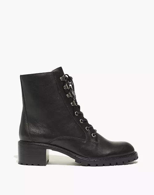 The Julien Lace-Up Lugsole Boot in Leather | Madewell