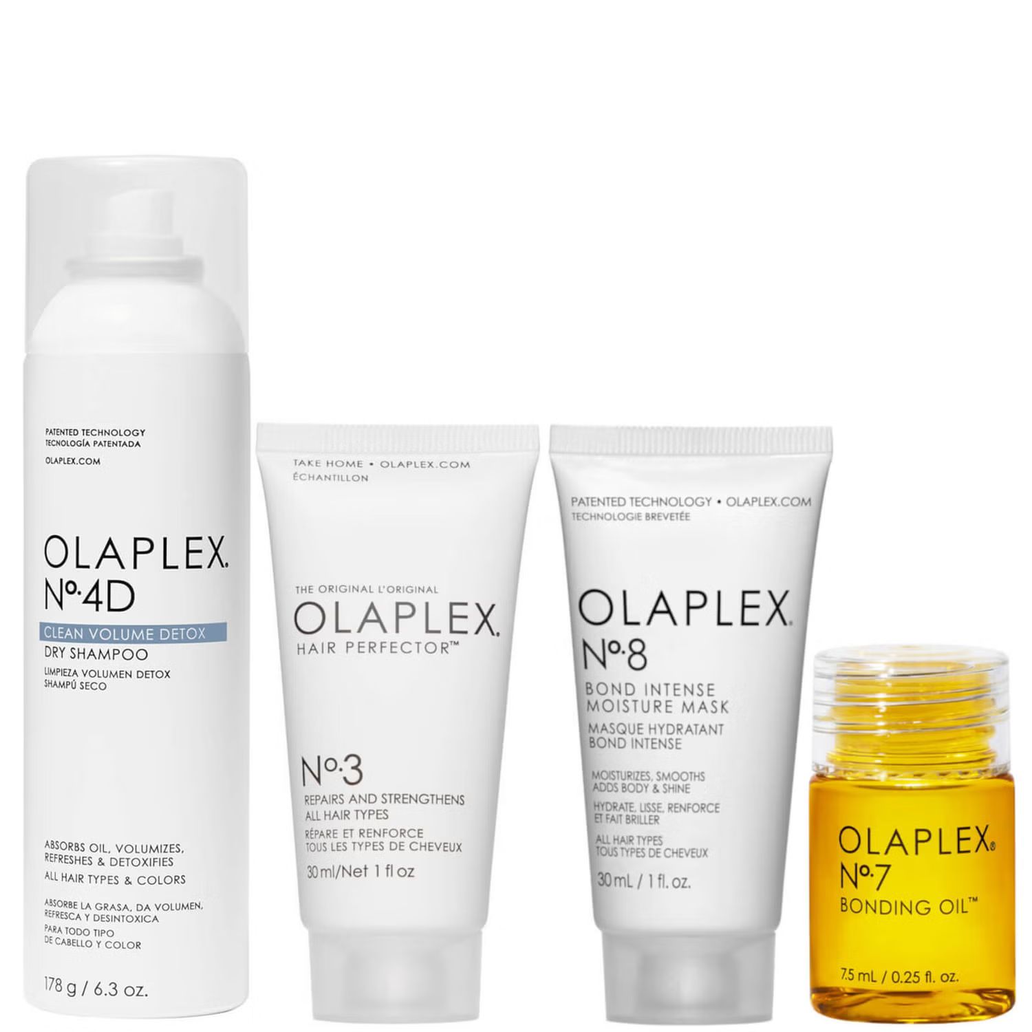 Olaplex No.4D, No.3, No.8 and No.7 Bundle (Worth £51.80) | Look Fantastic (ROW)