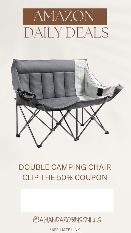 Amazon daily deals
Double camping chair 

#LTKSaleAlert #LTKFindsUnder50 #LTKTravel