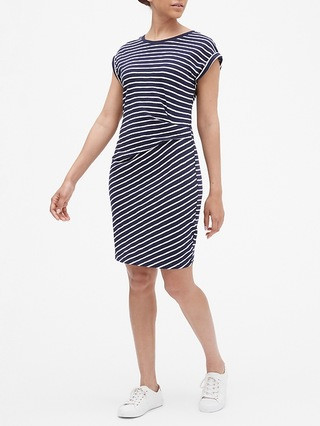 Stripe Dress with Gathered Waist | Gap Factory
