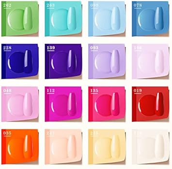 Gellen Gel Nail Polish Kit, 16 Summer Colors With No Wipe Top Base Coats, Nail Art Design Gel Pol... | Amazon (US)