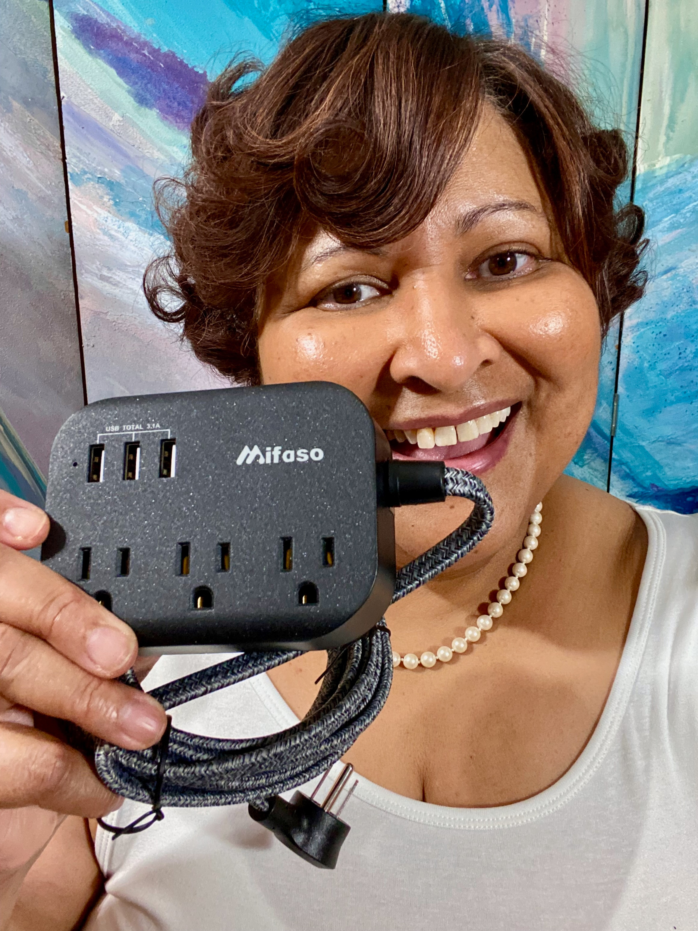 You'll love how easy it is to charge all your devices with this 10FT power strip. It's perfect for dorm rooms, cruise ship travel, and more. Three outlets and three USB ports. 
#powerstrip 

 #LTKHome #LTKTravel