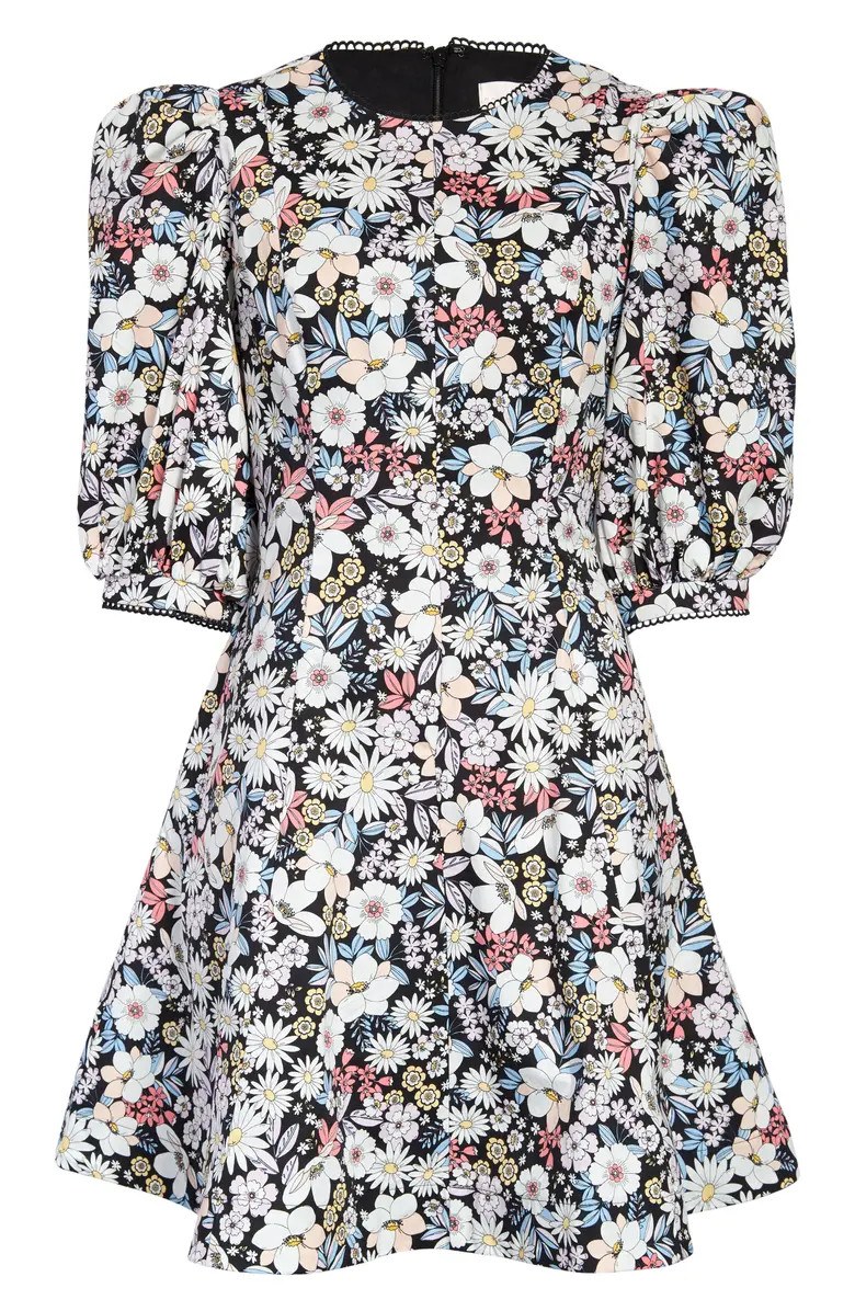 Floral Puff Sleeve Minidress | Nordstrom